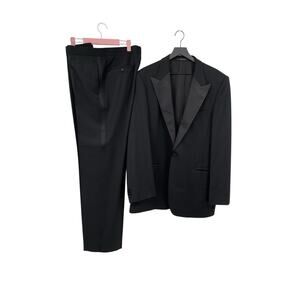 Hugo Boss Tuxedo Cary Grant Super 100 Black Wool Suit Size 44L